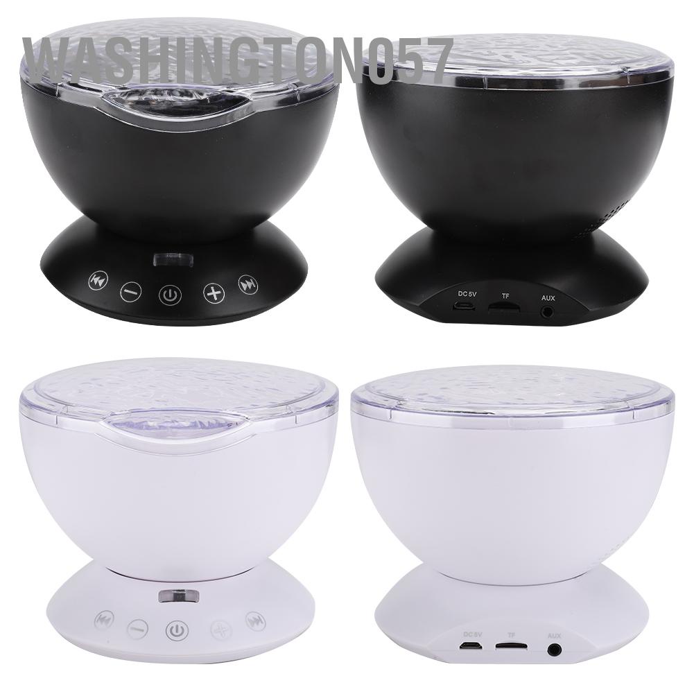 Washington057 LED Ocean Projector with Mini Speaker 2M USB Cable Colorful Projection Lamp Support Memory Card and 3.5mm Port