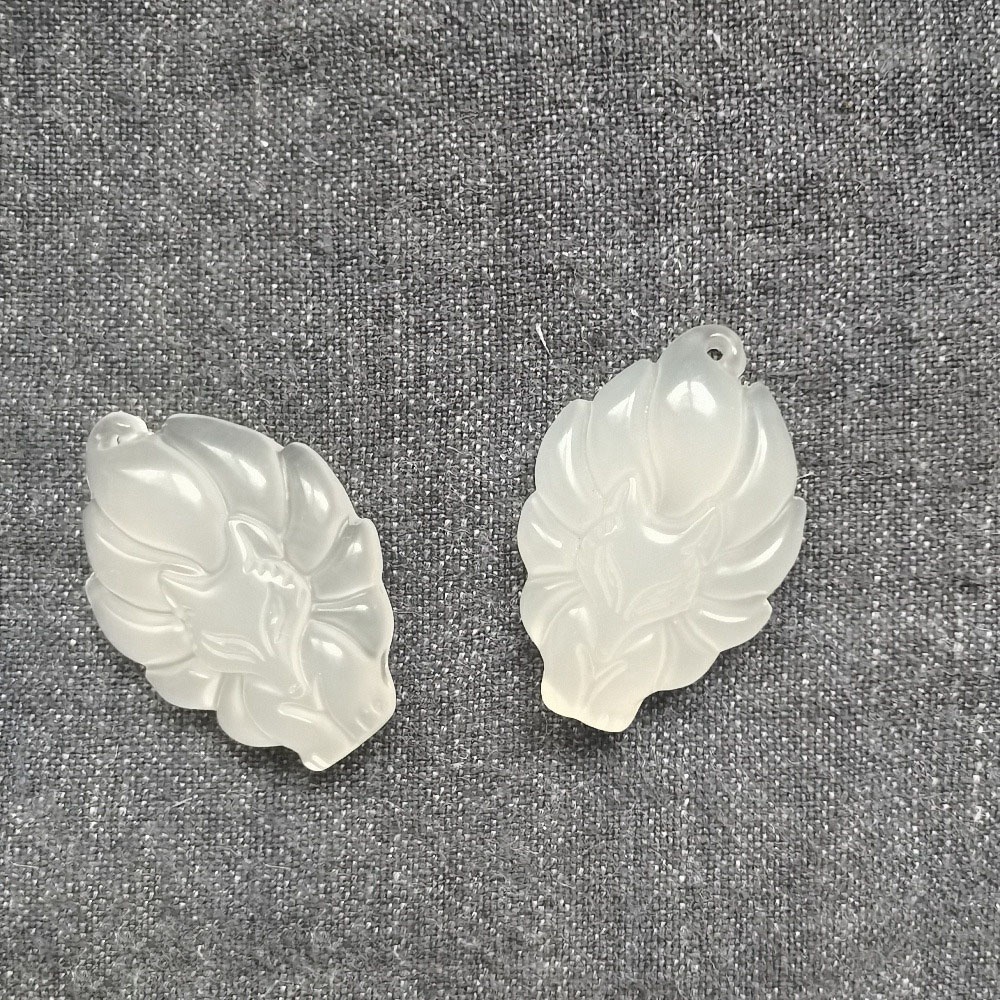 Mặt Dây Chuyền Ngọc Bích Hình Cáo Chín Đuôi Nhiều Màu Trang Trí