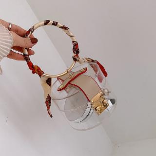 Túi Xách Trong Suốt Hình Tròn Thời Trang 2020 Cho Nữ