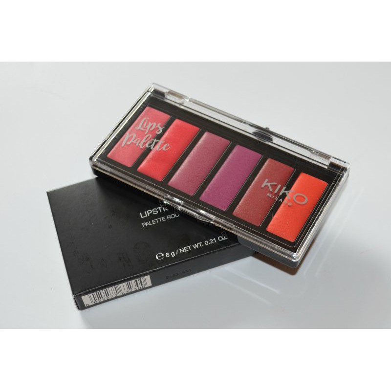 Bảng màu son môi Kiko Milano 6 Piece Lipstick Palette