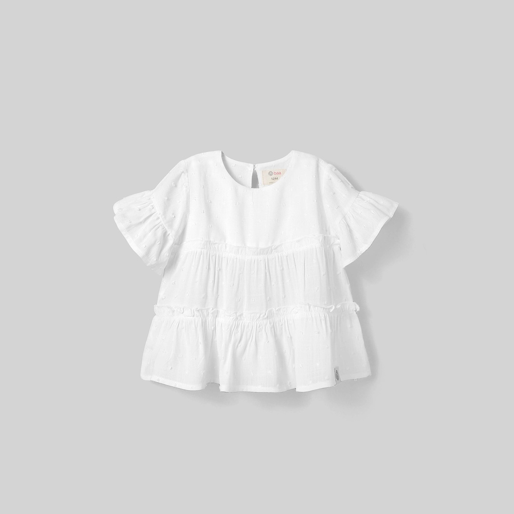 Áo kiểu BAA BABY tay loe bèo nhún 2 tầng xinh xắn cho bé gái - GT-AL10L
