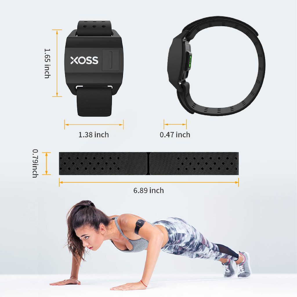 Vòng đeo tay thông minh XOSS theo dõi nhịp tim kết nối Bluetooth 4.0 và ANT+