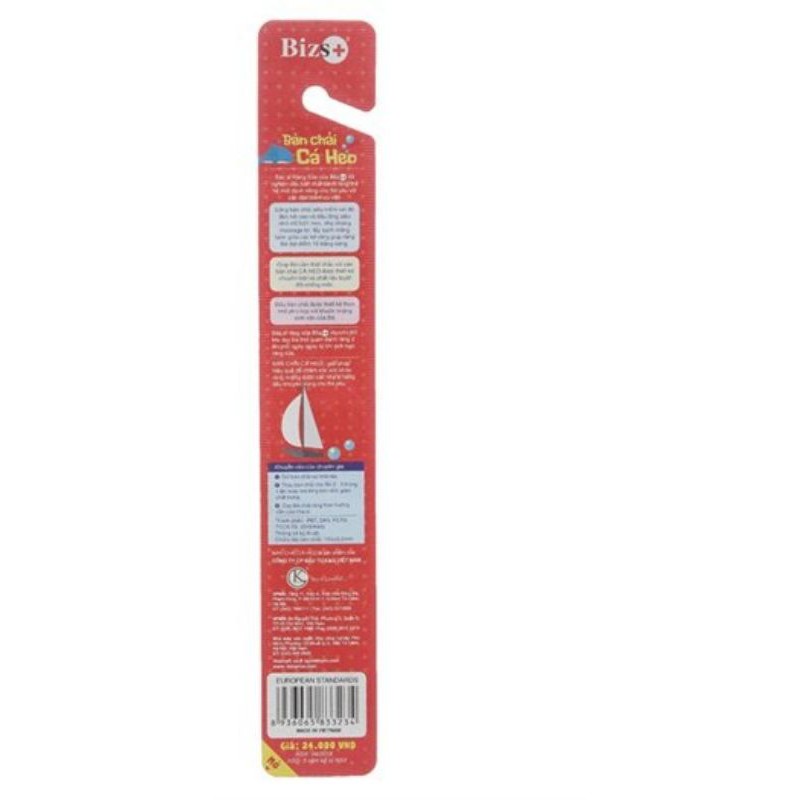 Bàn chải cho bé trên 6 tuổi Bizs+ Kid cá heo lông siêu mềm