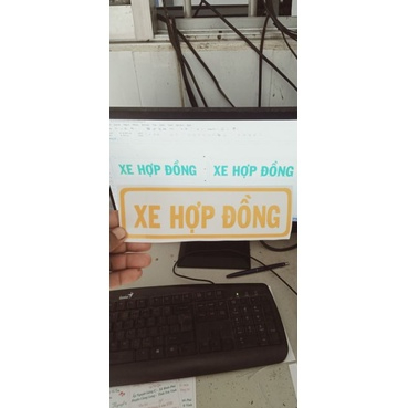 Chữ xe hợp đồng chất liệu decal dùng dán xe ô tô