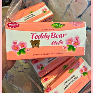 Combo 10 bịch giấy rút Teddy Bear Mollis, giấy lụa mềm mịn 3 lớp dày dặn, an toàn 100% không chất tẩy