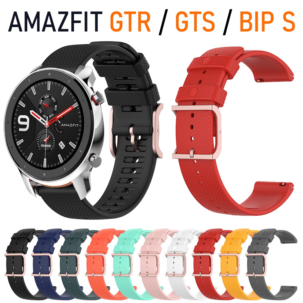 Dây Đeo Silicon Thay Thế Chống Nước Cho Amazfit Gtr 2 2e 47mm / 42mm / Gts 2 Mini / Bip Lite / Bip S U Pop Pro