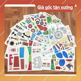[Mua 3 Tặng 1] Tờ A4 Luyện Cắt Dán và Tô Màu Cho Bé (ngẫu nhiên 1 tờ trong 10 chủ đề khác nhau)