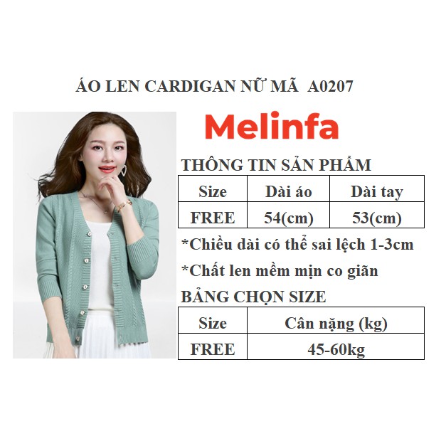 Áo len cardigan nữ, áo khoác len mở cúc nữ kiểu dáng basic chất len mềm mịn co giãn thoải mái mã A0207 | BigBuy360 - bigbuy360.vn