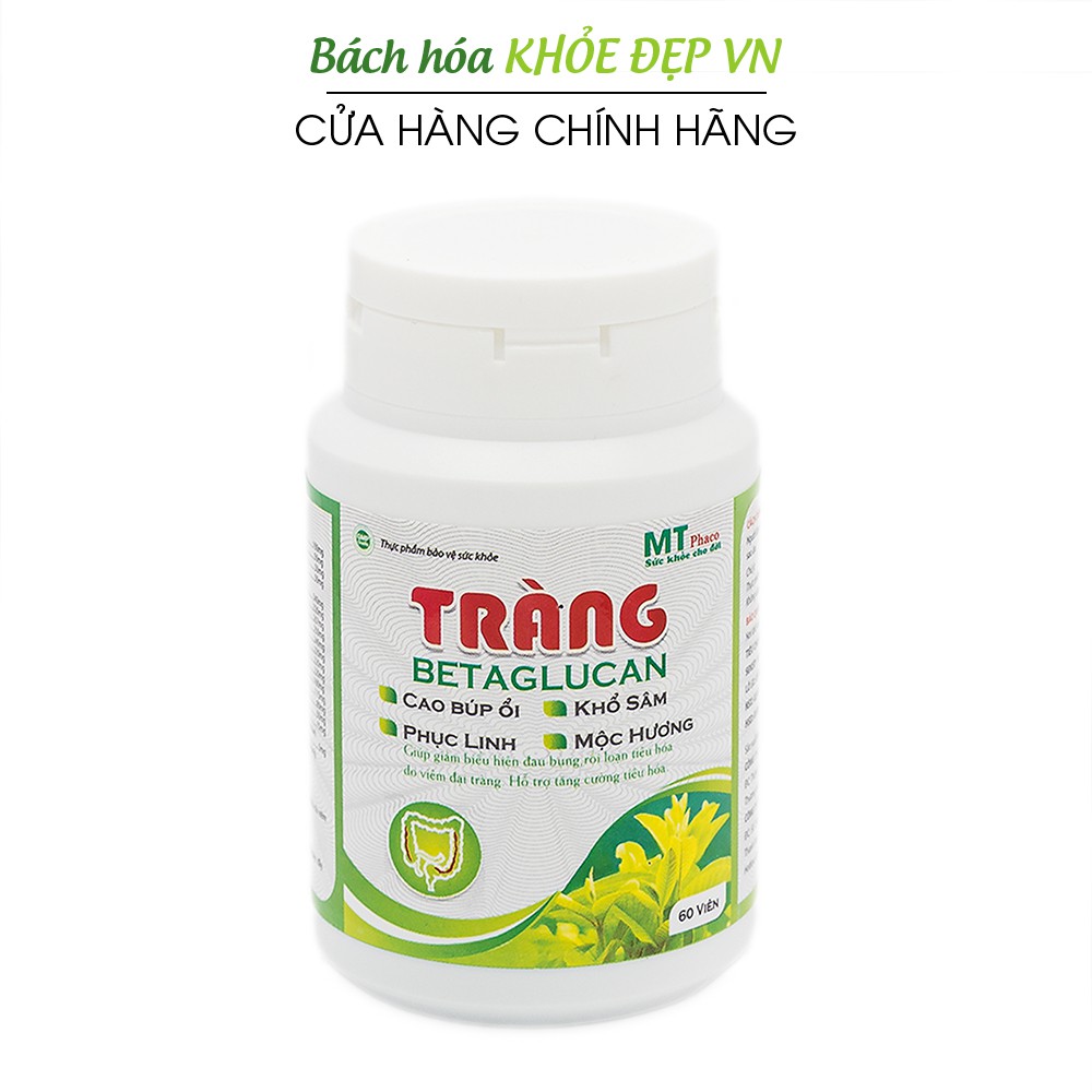 Viên uống Tràng Betaglucan giảm đau viêm đại tràng - Hộp 60 viên | BigBuy360 - bigbuy360.vn