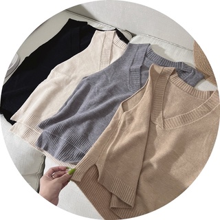 Áo len dệt kim gile cổ tim ( Có sỉ sll )