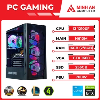Mua Bộ PC Gaming Intel Core i312100F | GTX 1660 | RAM 16GB