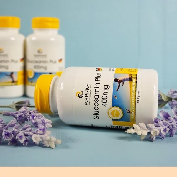 [Hỏa Tốc HCM] Viên uống Glucosamin Plus 400mg - bảo vệ sụn khớp, giảm đau và chống viêm xương khớp Warnker, Đức 90 viên