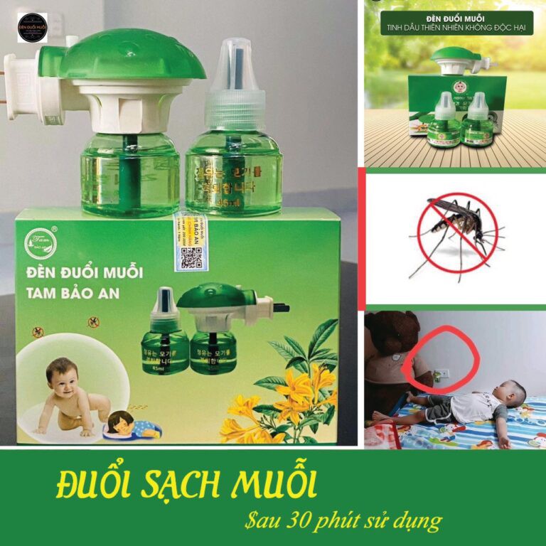 Đèn bắt muỗi, côn trùng bằng tinh dầu hiệu quả