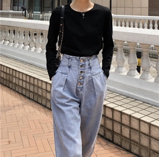 [Order] Quần baggy bò cạp cao