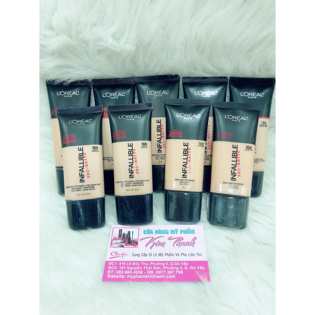 Kem Nền BB Trang Điểm Lâu Trôi L'Oreal Infallible Pro-Matte 24H Foundation Makeup 30ml | BigBuy360 - bigbuy360.vn