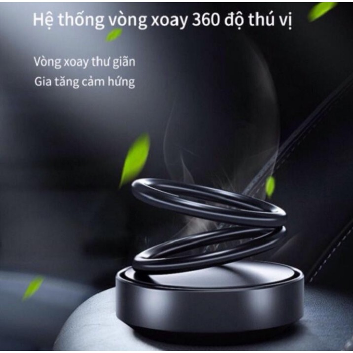 Nước hoa để taplo ô tô năng lượng mặt trời vòng xoay vô hạn VÒNG XOAY VÔ CỰC - SÁP THƠM  KIM LOẠI