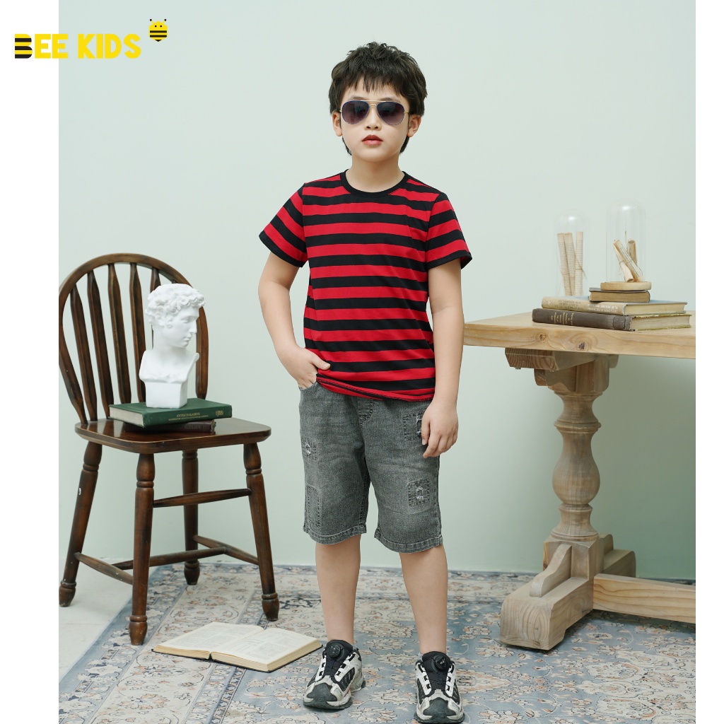 Quần Ngố Bé Trai Bee Kids Cạp Chun Mài Rách Thời Trang Cho Bé Đi Chơi Đi Dạo Phố (4 - 14 Tuổi) 8QJ01583CD