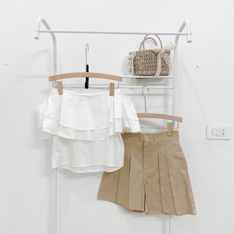 [Mã WAMT1505 giảm 10K đơn 0K] 🍂 Set chân váy kaki vạt lệch kèm áo đũi trễ vai 2 tầng( Ảnh thật, sẵn hàng) | BigBuy360 - bigbuy360.vn