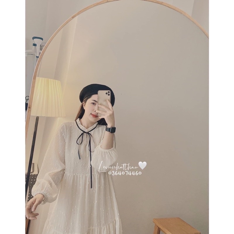 Đầm babydoll voan siêu dễ thương