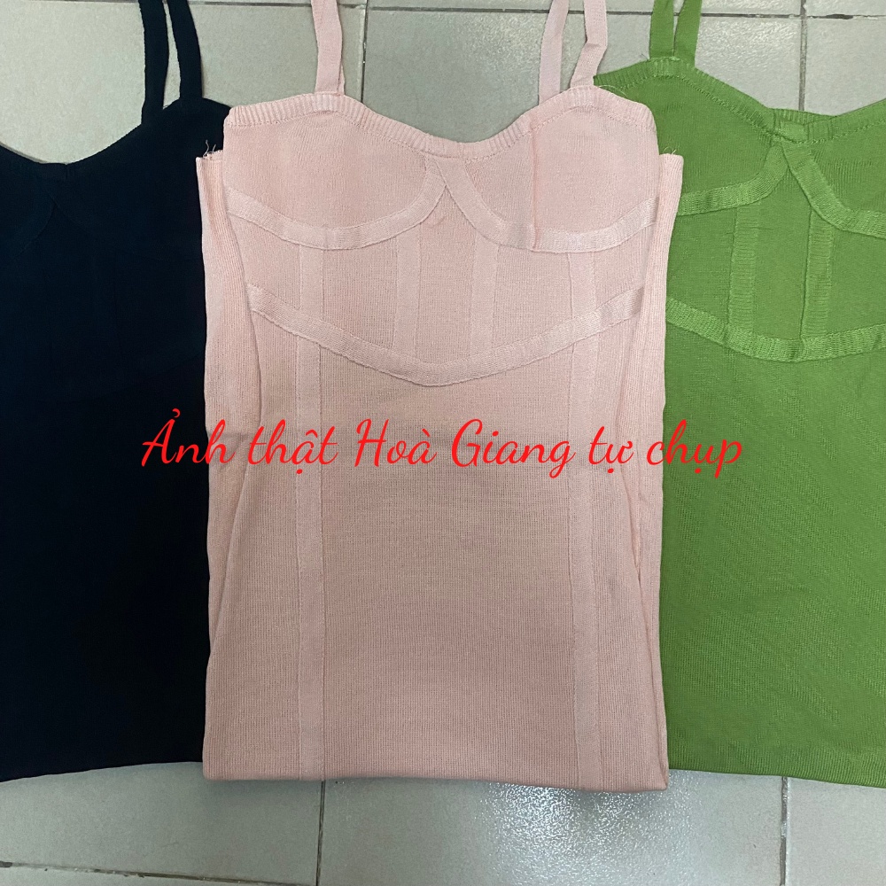 [Váy body 2 dây len CÓ SẴN] Đầm len dệt kim ôm body hai dây sang chảnh dáng dài | WebRaoVat - webraovat.net.vn