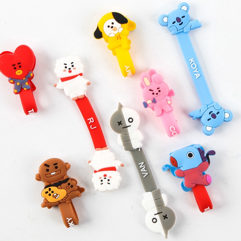 BTS BT21 Dây Quấn Cáp Tai Nghe Gọn Gàng Hình Bt21 Dễ Thương