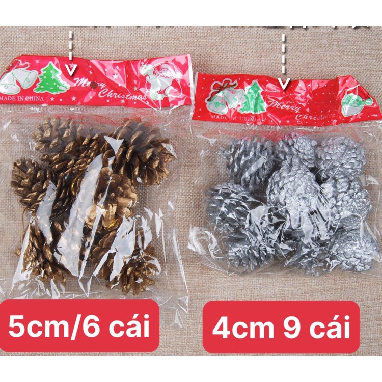 Quả thông khô phụ kiện trang trí - PHỤ KIỆN LÀM VÒNG HOA HOẶC TREO CÂY THÔNG TRANG TRÍ