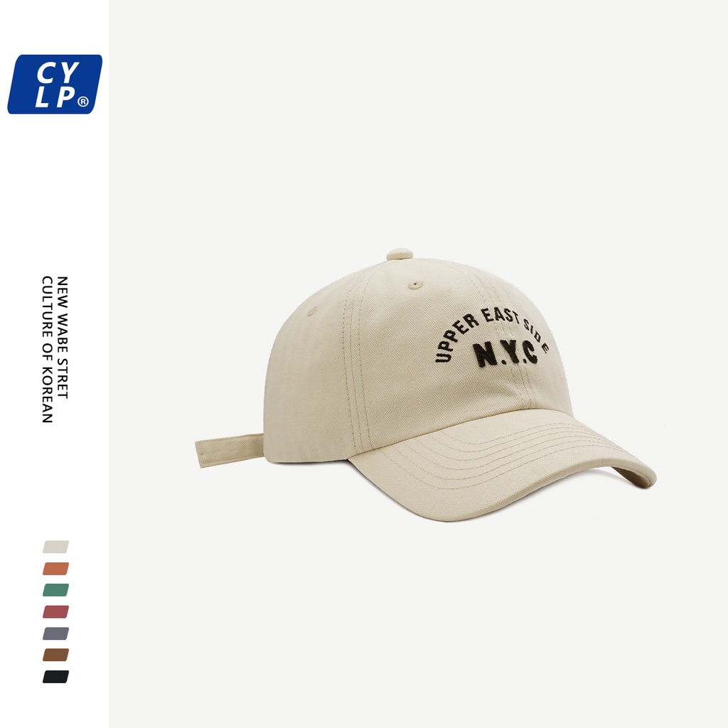 Mũ lưỡi trai họa tiết chữ thêu N.Y.C nhiều màu sắc cho nam nữ
