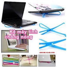 [FREESHIP] KỆ LAPTOP CHỮ X VÀ BỘ 4 NÚT CHỐNG NÓNG LAPTOP [HCM]