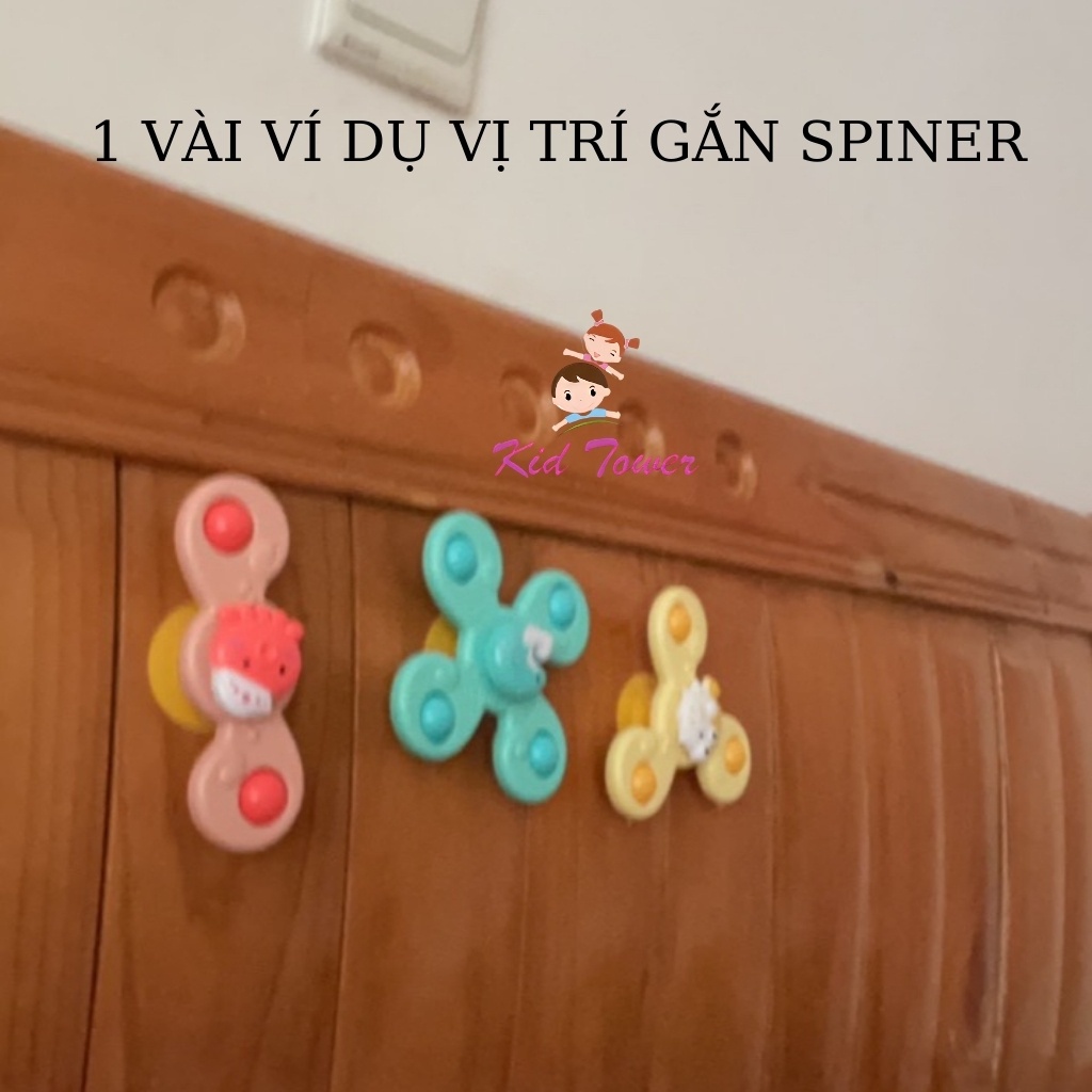 Bộ 3 đồ chơi con quay spinner hình côn trùng vui nhộn cho bé, nhựa an toàn, Đồ chơi con xoay đáng yêu cho trẻ