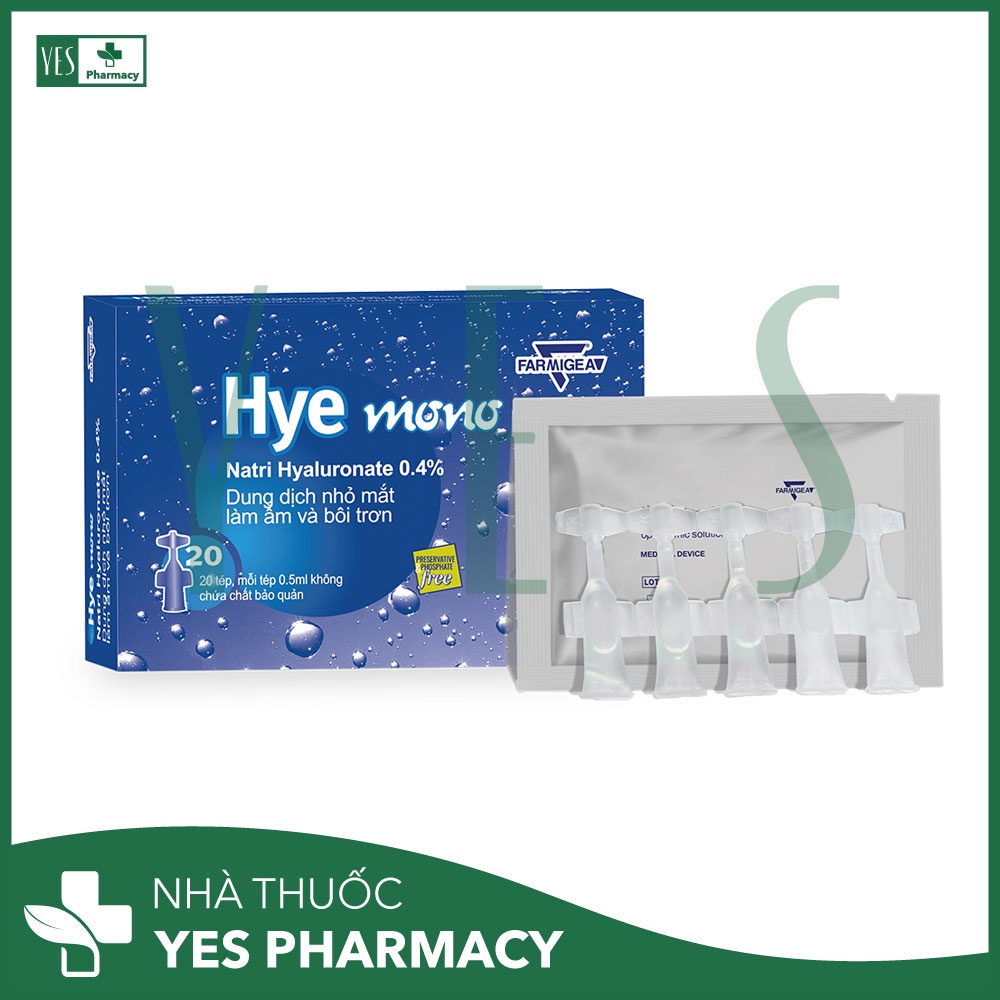 Dung dịch nhỏ mắt HYE MONO - FARMIGEA S.p.A  - Nhà thuốc Yes Pharmacy