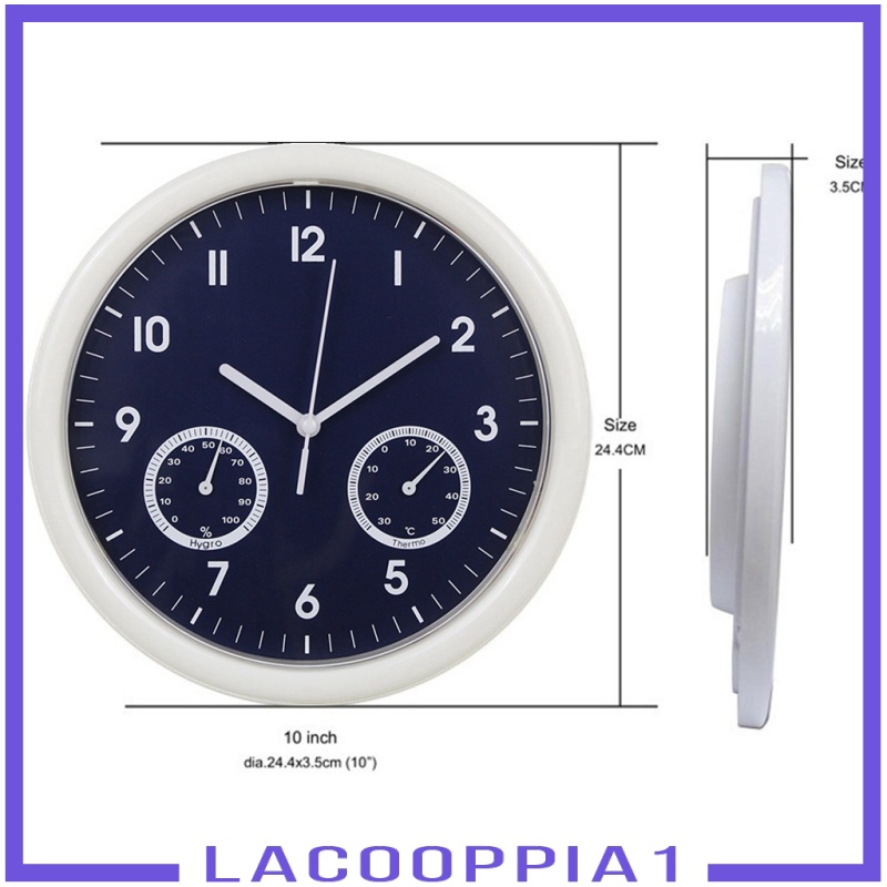 [LACOOPPIA1]Wall Clock Temperature and Humidity Display for Kitchen Bedroom Decor