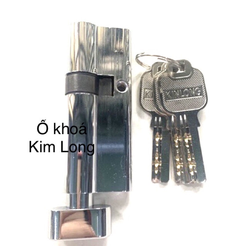 Ruột khoá Kinlong rộng 32mm dài 80mm 1 đầu vặn 1 đầu chìa