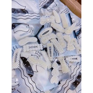 set 20 kẹp tóc ngọc trai túi zip