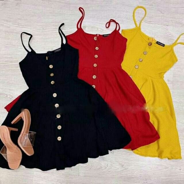 Đầm Dây Nút Dáng Xòe A2CĐ