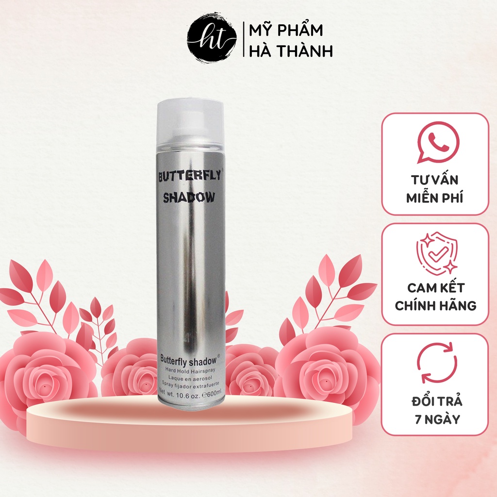 Gôm Xịt Tóc ButterFly Shadow Giữ Nếp Tạo Kiểu Cam Kết Hàng Chính Hãng 320ml, 600ml - HT231