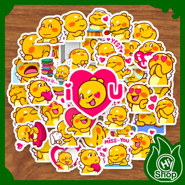 [Bộ 80 Sticker] Hình Dán Sticker QooBee Ong Vàng  | Dán Nón Bảo Hiểm, Điện Thoại, Laptop, Bình Nước