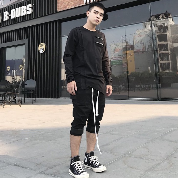 Áo thun dài tay cổ tròn nam cá tính Lexuza 027