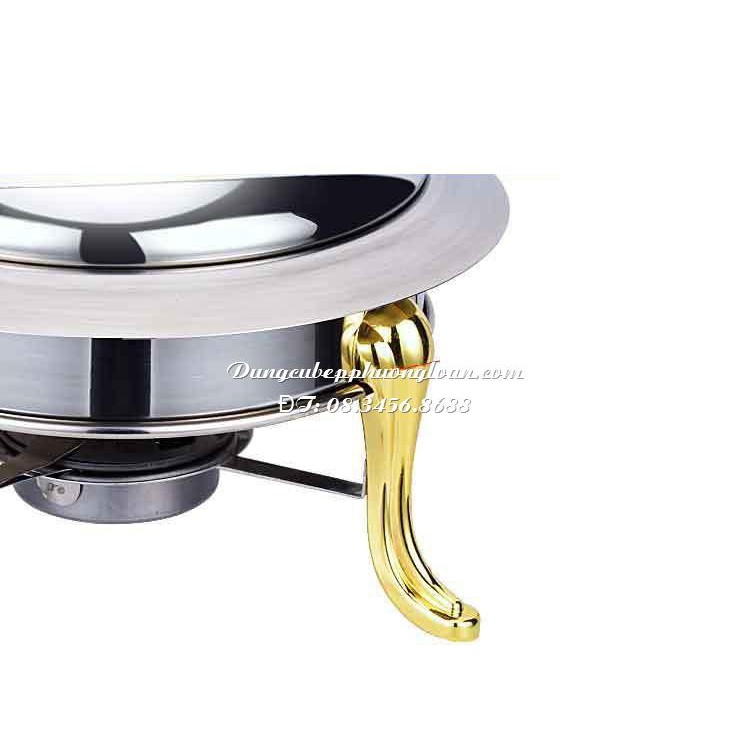 Nồi hấp tròn Inox, khay hấp cầy cá và thịt thú rừng (giúp giữ nóng) hâm nóng bằng cồn, nến 20cm, 22cm, 24cm, 26cm