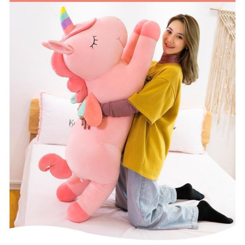 Gấu Bông Ngựa PoNy Gối Ôm Ngựa Kỳ Lân Siêu Đáng Yêu Mềm Min Kích Thước 60 và 80cm
