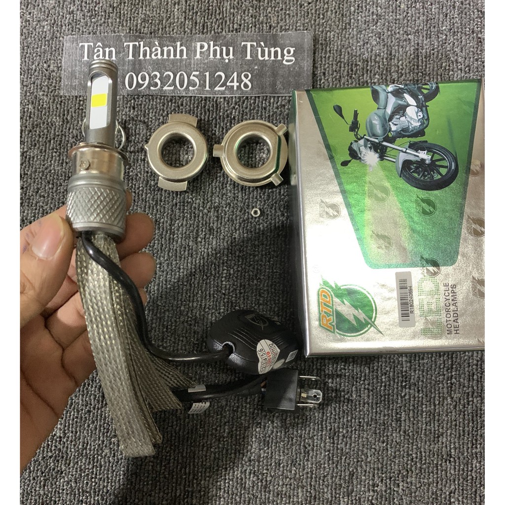 Đèn pha led râu tản nhiệt M02J siêu sáng chân H4