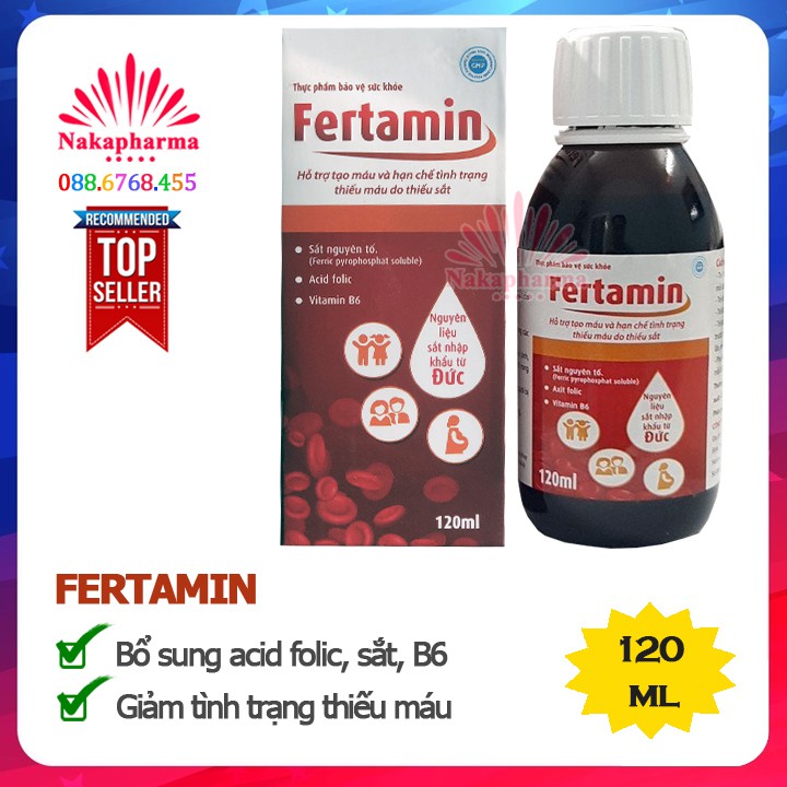 FERTAMIN - Hỗ trợ tạo máu và hạn chế tình trạng thiếu máu do thiếu sắt, tốt cho bà bầu và trẻ em
