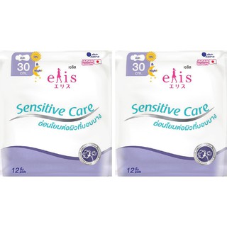 Băng vệ sinh Elis Sensitive Care Natural Cotton 12 miếng 30cm combo 2 gói