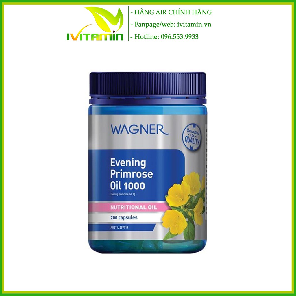 Tinh dầu hoa anh thảo Wagner Evening Primrose Oil 1000mg Úc 200 viên