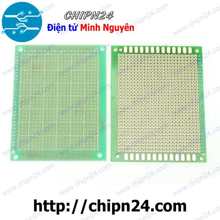 [1 TẤM] Testboard cắm hàn 1 mặt 7x9cm (Mạch sợi thủy tinh) (Board đồng đục lỗ PCB)