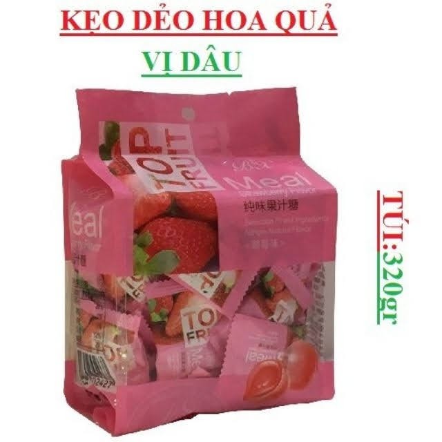 [ Sẵn hàng ] KẸO DẺO HOA QUẢ TOP FRUIT gói 320g