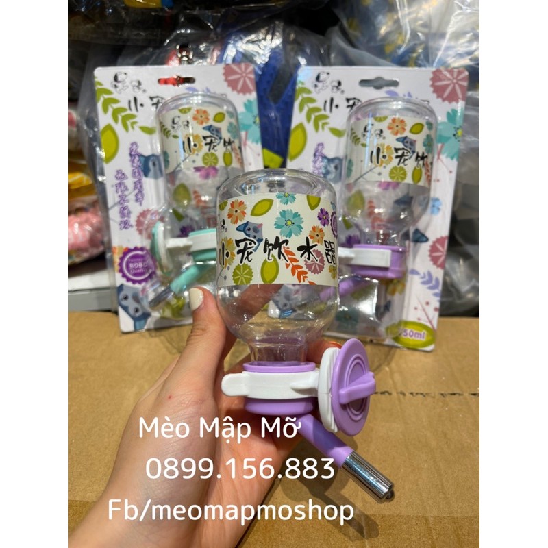 BÌNH NƯỚC TREO CHUỒNG CHÓ MÈO CÓ KHOÁ VẶN