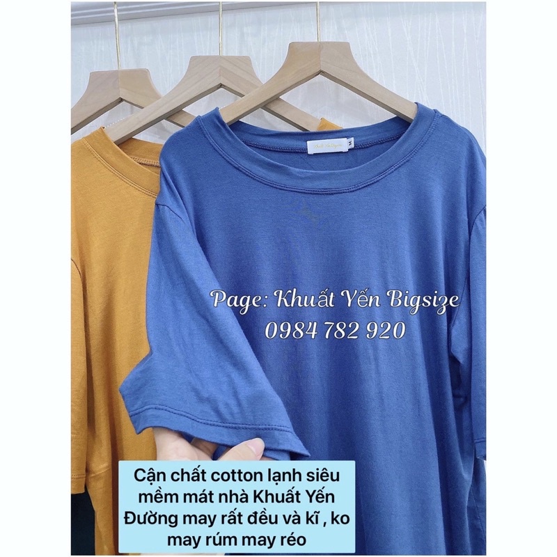 [Mã SKAMFSW175 giảm 10K đơn 50K] Set bigsize nữ thun lạnh 50kg đến 100kg tay ngắn form rộng co giãn Khuất Yến