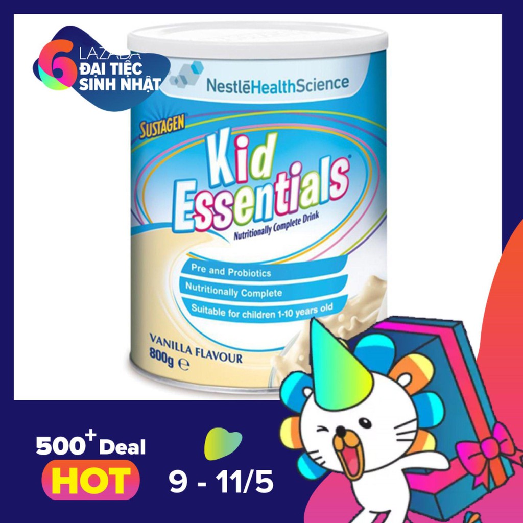 Sữa Nestle Sustagen Kid Essentials 800g mẫu mới