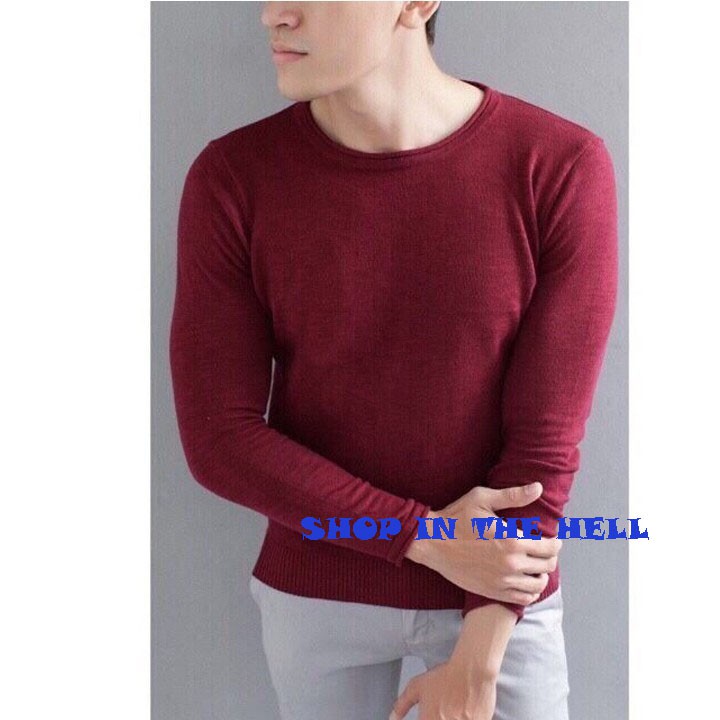 ÁO LEN TRƠN CỔ TRÒN CHẤT ĐẸP DÀI TAY MÀU TRẮNG | BigBuy360 - bigbuy360.vn