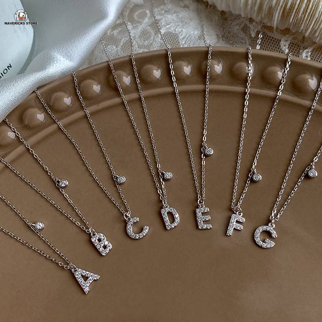 Vòng cổ hợp kim gắn hình 26 chữ cái alphabet bắt mắt